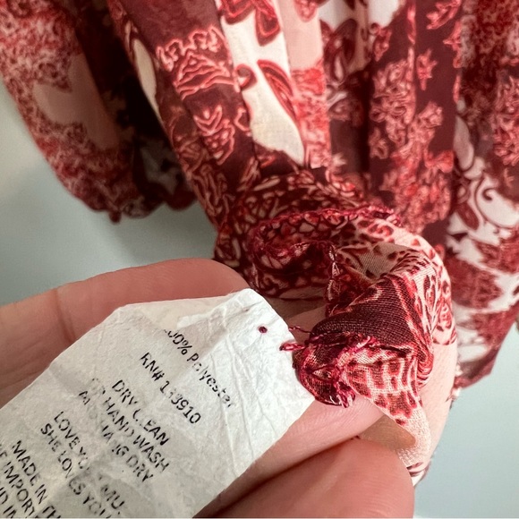 Show Me Your Mumu Peasant Style Semi-Sheer Dress-Balloon Sleeves-Medium - Picture 10 of 10